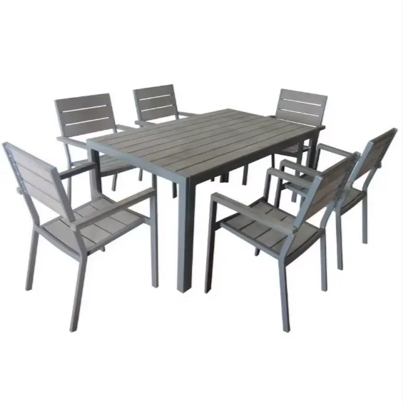 Wholesale Durable Modern Outdoor Dining Table Aluminium Frame Plastic Wood Patio Hotels KD Self-Assembly Design LVYE Outdoor
Wholesale Durable Modern Outdoor Dining Table Aluminium Frame Plastic Wood Patio Hotels KD Self-Assembly Design LVYE Outdoor