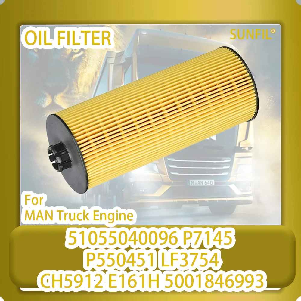 51055040096 P7145 P550451 LF3754 CH5912 E161H 5001846993 OIL FILTER For MAN Truck Engine
51055040096 P7145 P550451 LF3754 CH5912 E161H 5001846993 OIL FILTER For MAN Truck Engine