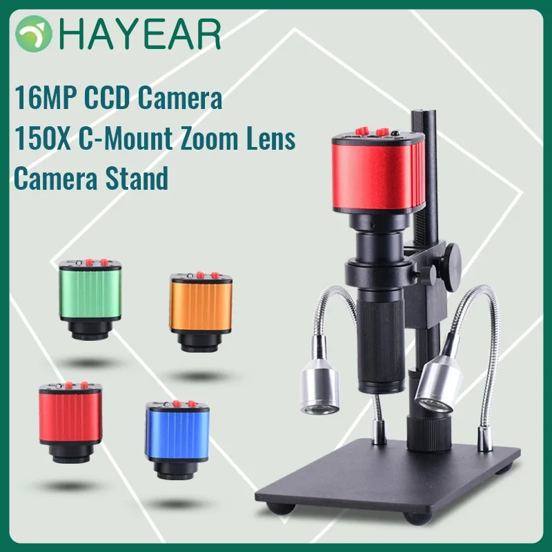 HAYEAR 16MP Full HD HDMI Industrial Digital Electronic Microscope Camera+MINI Stand+Zoom 150x C-Mount Zoom Lens for PCBRepair
HAYEAR 16MP Full HD HDMI Industrial Digital Electronic Microscope Camera+MINI Stand+Zoom 150x C-Mount Zoom Lens for PCBRepair