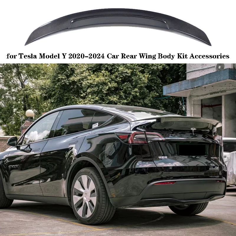 RT Style Rear Trunk Spoiler for Tesla Model Y 2020-2024, FRP & Real Carbon Fiber Material, Car Rear Wing Body Kit Accessories
RT Style Rear Trunk Spoiler for Tesla Model Y 2020-2024, FRP & Real Carbon Fiber Material, Car Rear Wing Body Kit Accessories