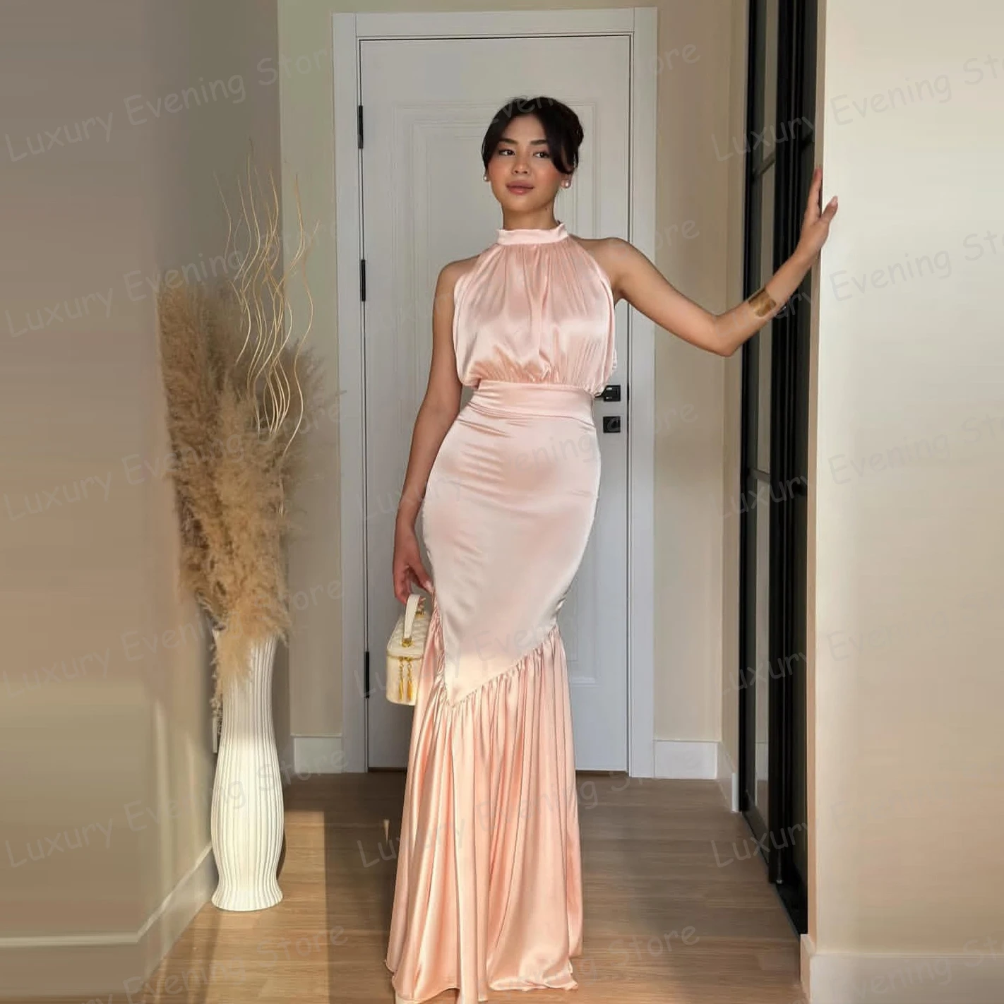 Simple Evening Dresses Woman Mermaid Sexy Sleeveless Prom Gowns High Neck Fashion Beach Party Vestidos De Novia Customized 2025
Simple Evening Dresses Woman Mermaid Sexy Sleeveless Prom Gowns High Neck Fashion Beach Party Vestidos De Novia Customized 2025