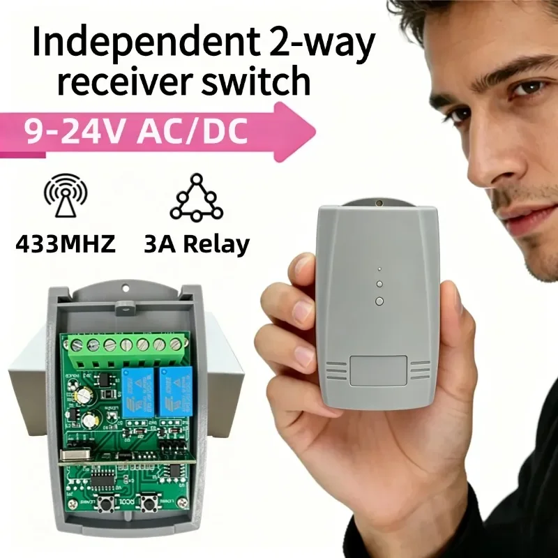 Garage Door Gate Recevier Smart Switch DC12V 24V 433.92MHz Fixed Code and Rolling Code Transmitter Switch
Garage Door Gate Recevier Smart Switch DC12V 24V 433.92MHz Fixed Code and Rolling Code Transmitter Switch