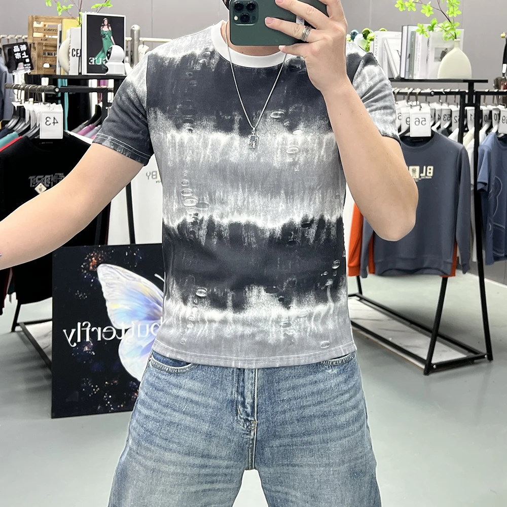 Popular Men's Summer Crew Neck T Shirt Heavy Rhinestone Horse Year Slim Fit Fashion Youth Trendy Versatile Daily Wear Clothing
Popular Men's Summer Crew Neck T Shirt Heavy Rhinestone Horse Year Slim Fit Fashion Youth Trendy Versatile Daily Wear Clothing