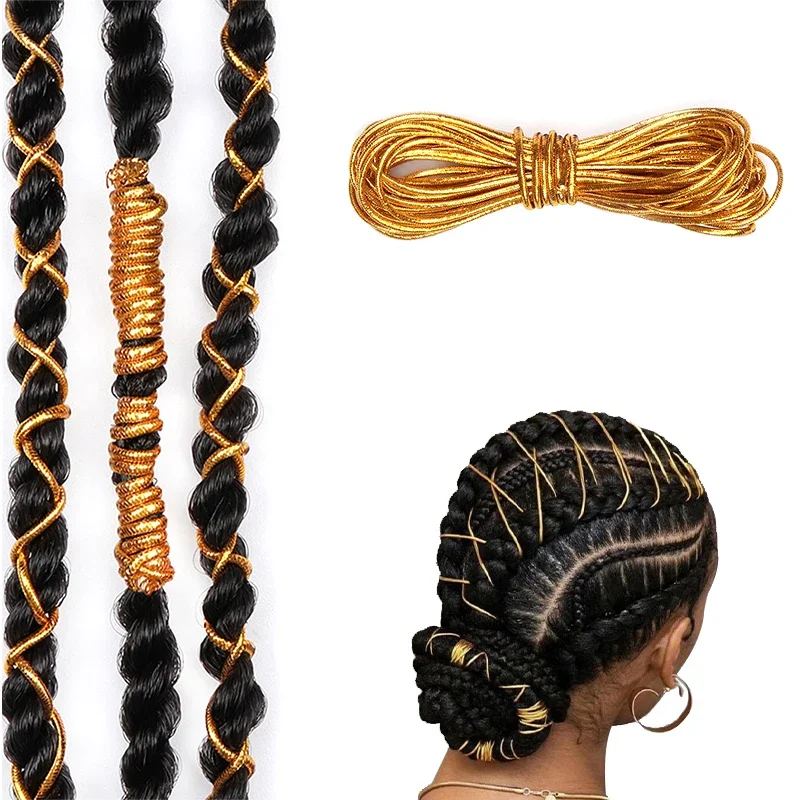 Dreadlock Braids Hair Accessories Silver Gold Braiding Hair Deco Styling Shimmer Stretchable African Braid Braided Elastic Cord
Dreadlock Braids Hair Accessories Silver Gold Braiding Hair Deco Styling Shimmer Stretchable African Braid Braided Elastic Cord