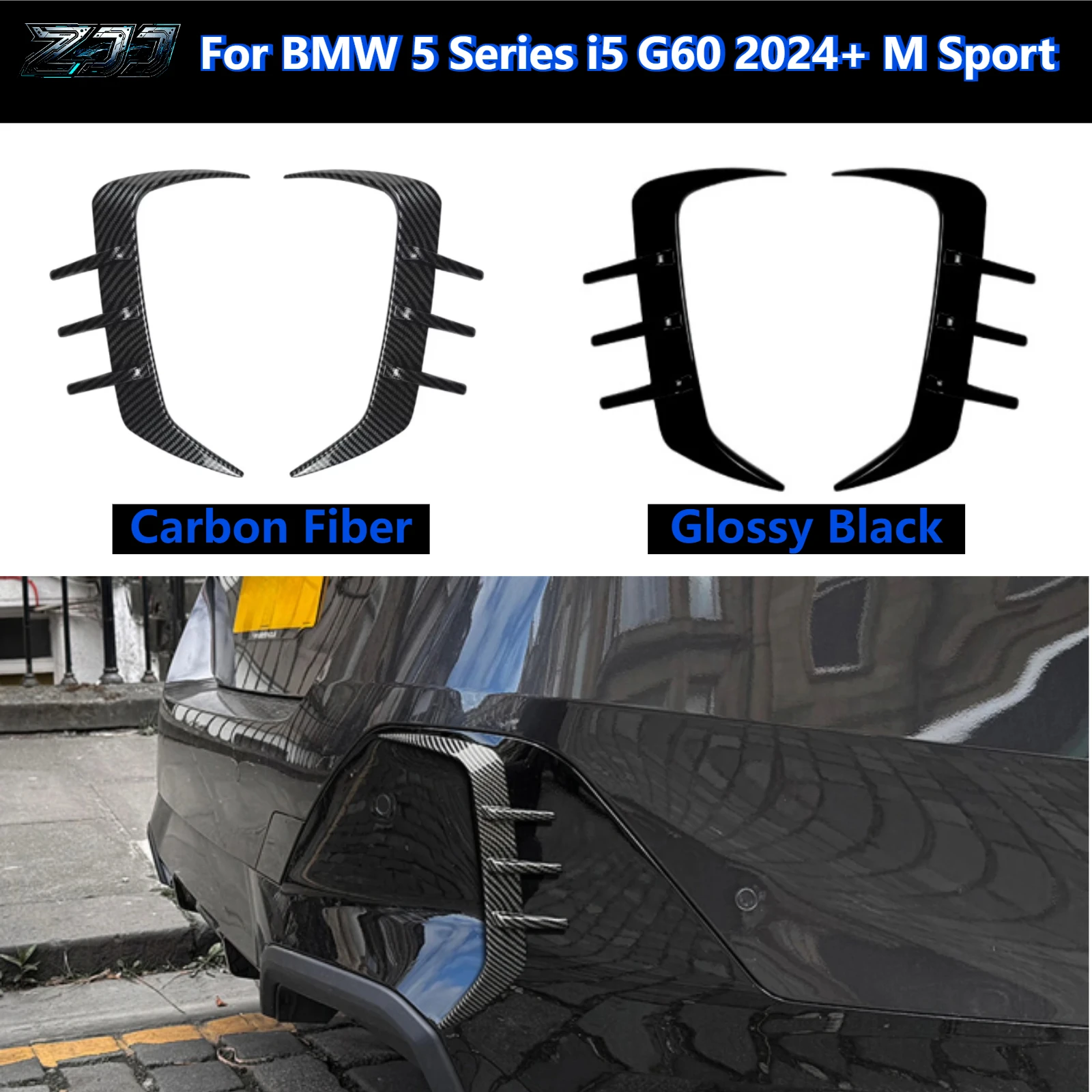 Carbon Fiber Look Gloss Black Spoiler For BMW 5 Series i5 G60 2024+ M Sport Rear Bumper Side Air Vent Trim Splitter Canard
Carbon Fiber Look Gloss Black Spoiler For BMW 5 Series i5 G60 2024+ M Sport Rear Bumper Side Air Vent Trim Splitter Canard