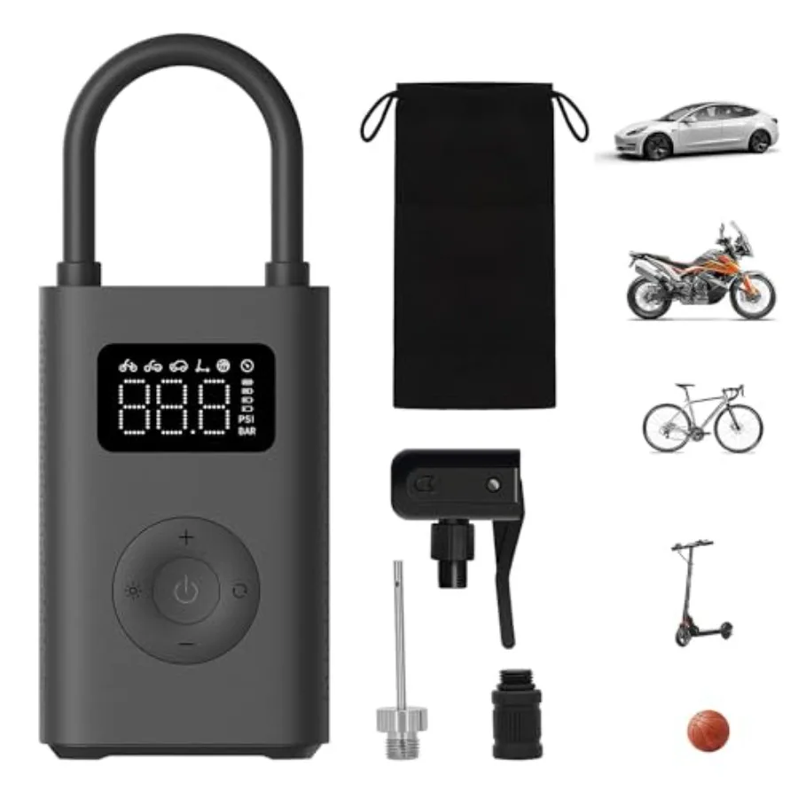 Portable Electric Air Compressor 150 PSI Tire Inflator for Car Scooter Bike Tires and Balls - Cordless with Digital Pressure De
Portable Electric Air Compressor 150 PSI Tire Inflator for Car Scooter Bike Tires and Balls - Cordless with Digital Pressure De