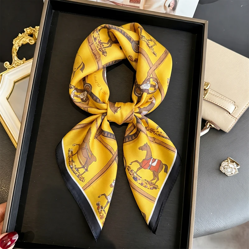 Female Scarf Turban Square Hijab Luxury Print Headscarf Wraps Bandana Handkerchief Neckerchief Windproof Headband Fashion Shawl
Female Scarf Turban Square Hijab Luxury Print Headscarf Wraps Bandana Handkerchief Neckerchief Windproof Headband Fashion Shawl