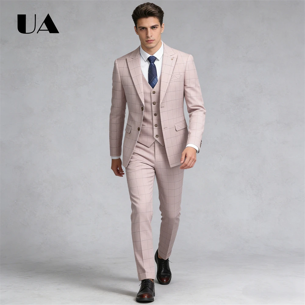 ULBYANRY S-5XL Men's 3-Piece Formal Suit Set, One Button Plaid Wedding Groom Suit Jacket Pants Waistcoat Actual Pictures
ULBYANRY S-5XL Men's 3-Piece Formal Suit Set, One Button Plaid Wedding Groom Suit Jacket Pants Waistcoat Actual Pictures