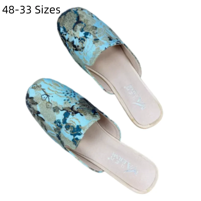 Women Noieless Slippers Square Tip Wide Fitting Floral Flat Slides Ethinc Shoes Regular Sizes 48 33 Luxury Designer Green Grey
Women Noieless Slippers Square Tip Wide Fitting Floral Flat Slides Ethinc Shoes Regular Sizes 48 33 Luxury Designer Green Grey