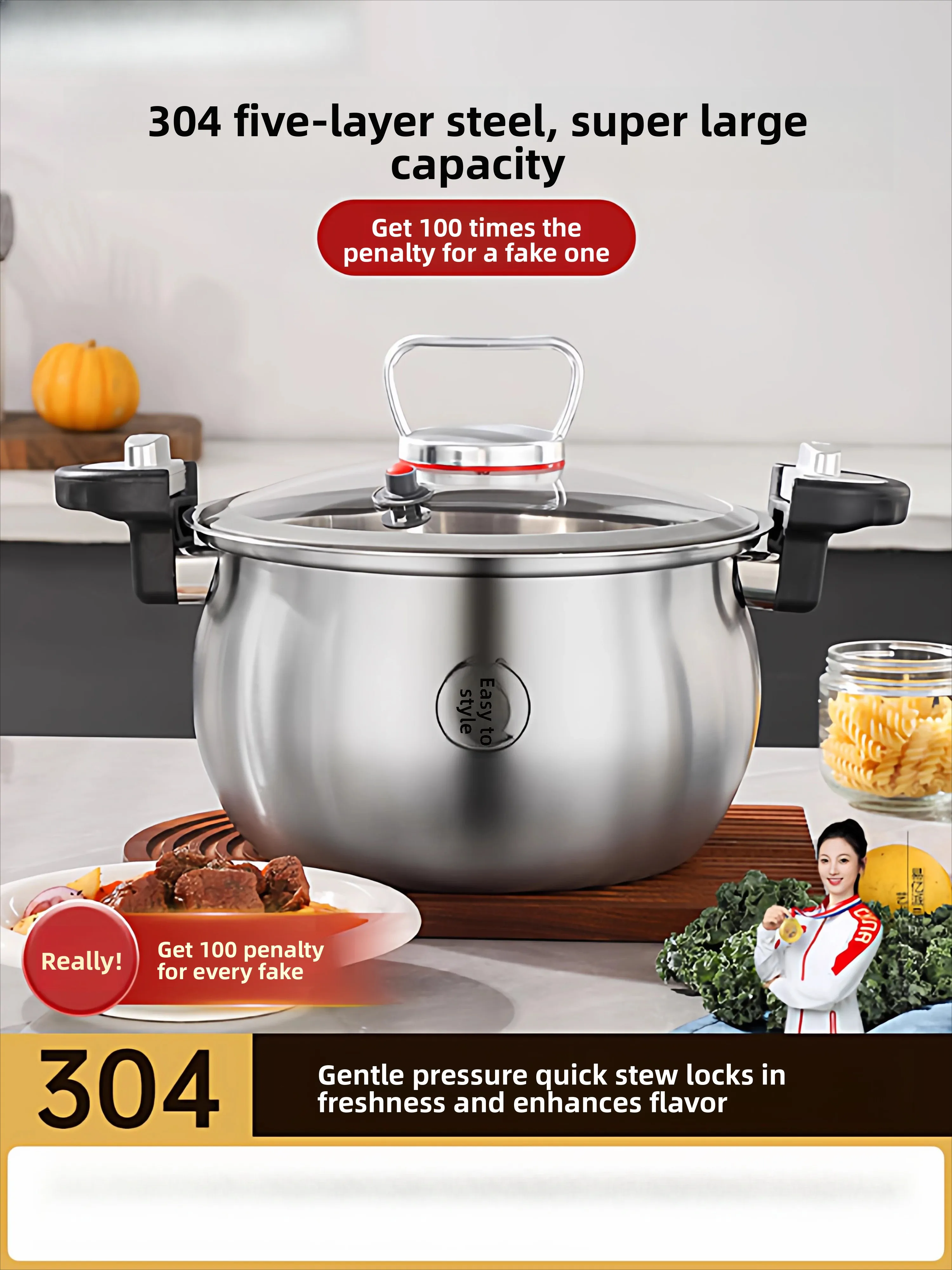 fast deliver stainless steel large micro pressure pot household thickened cook pot gas stove induction cooker new saucepan
fast deliver stainless steel large micro pressure pot household thickened cook pot gas stove induction cooker new saucepan