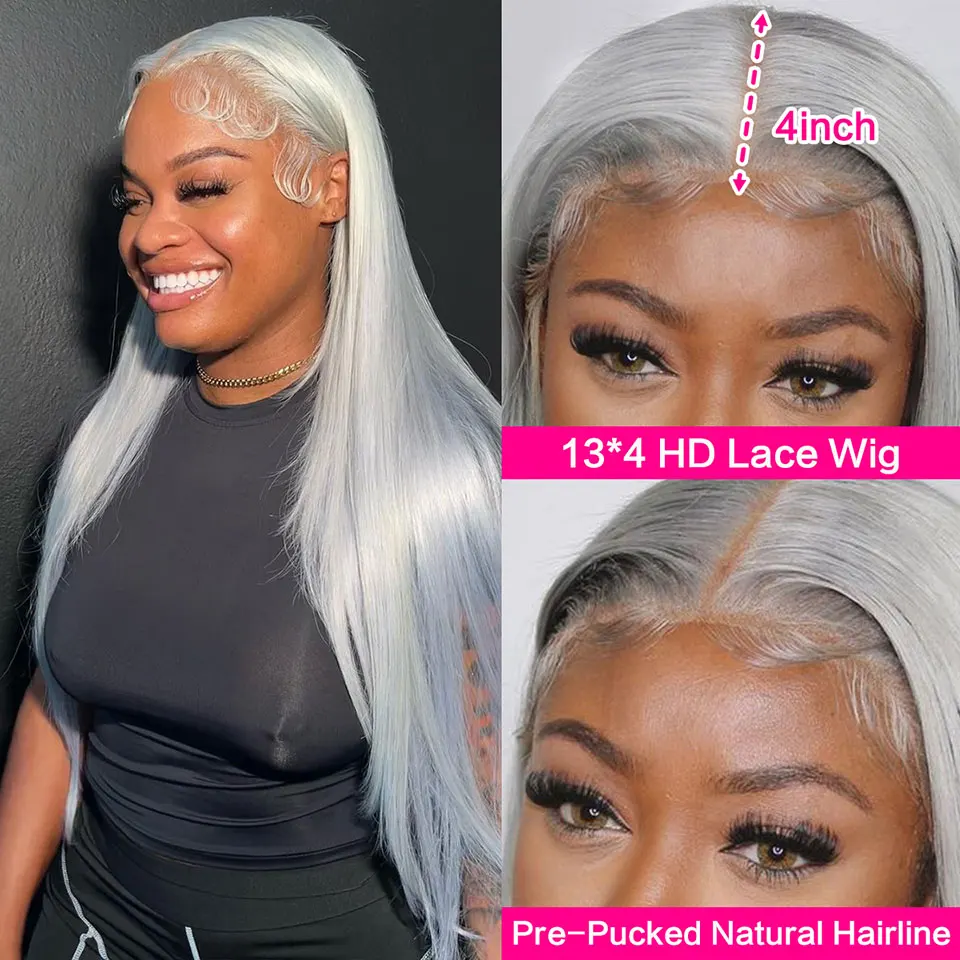 Brazilian Colored Human Hair Wig Cosplay Grey Long Straight High Quality Transparent Lace Frontal Wigs For Women Pre Plucked
Brazilian Colored Human Hair Wig Cosplay Grey Long Straight High Quality Transparent Lace Frontal Wigs For Women Pre Plucked