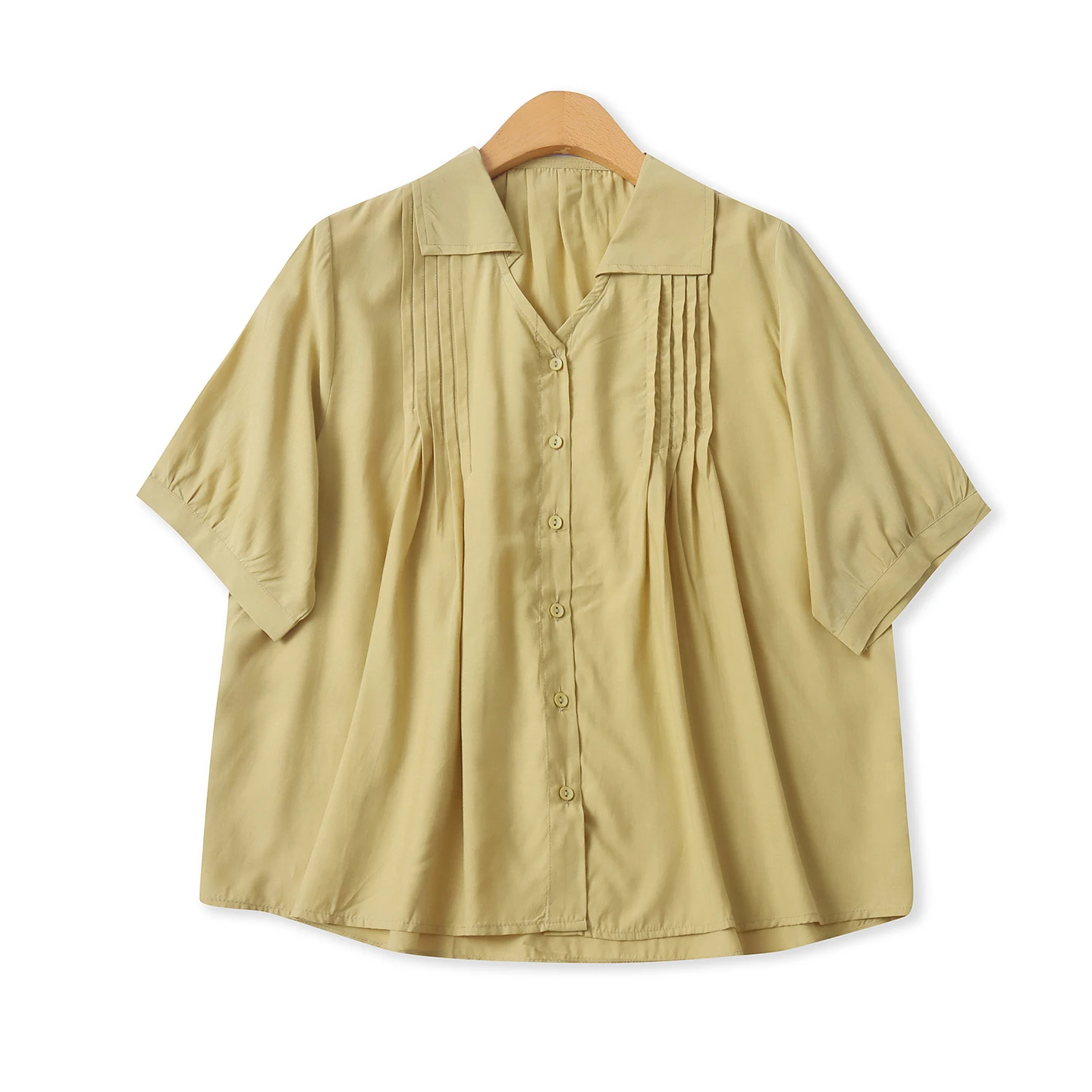 Casual Style Accordion Pleat Loose Short Sleeve Shirt Women's Summer New Fashion Single Button Flip Collar Top Breathable Ski...
Casual Style Accordion Pleat Loose Short Sleeve Shirt Women's Summer New Fashion Single Button Flip Collar Top Breathable Ski...