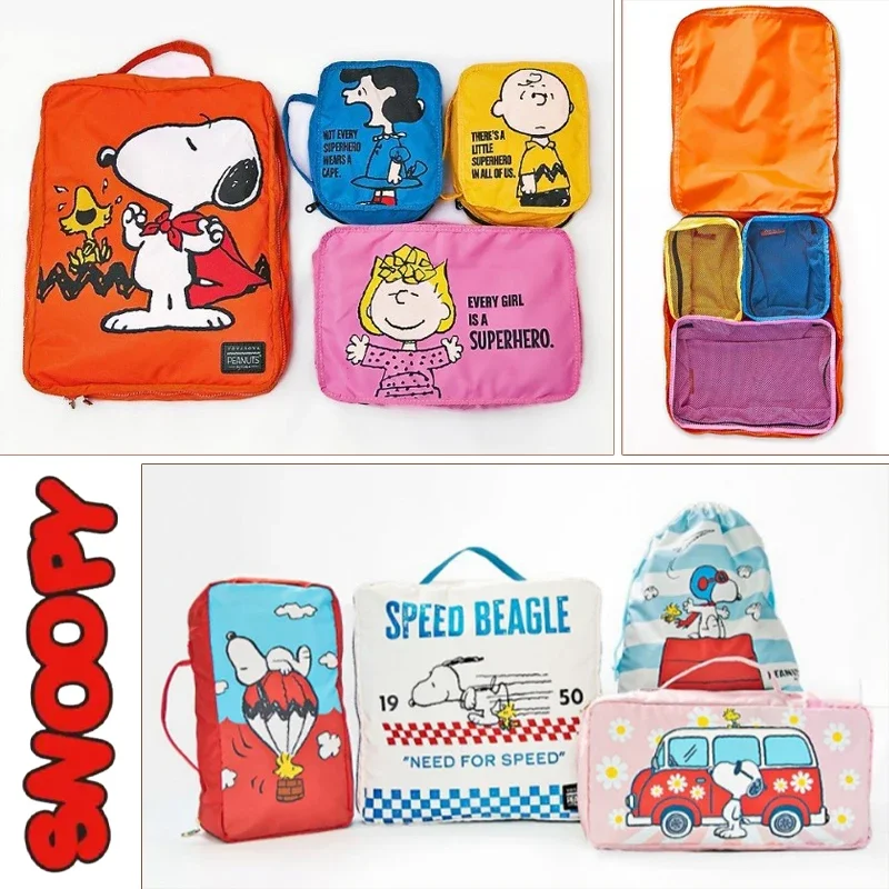 New Snoopy Cute Cartoon Travel Storage Bag 4-piece Set Suitcase Clothes Shoes Large Capacity Organizer Bag for Going Out
New Snoopy Cute Cartoon Travel Storage Bag 4-piece Set Suitcase Clothes Shoes Large Capacity Organizer Bag for Going Out