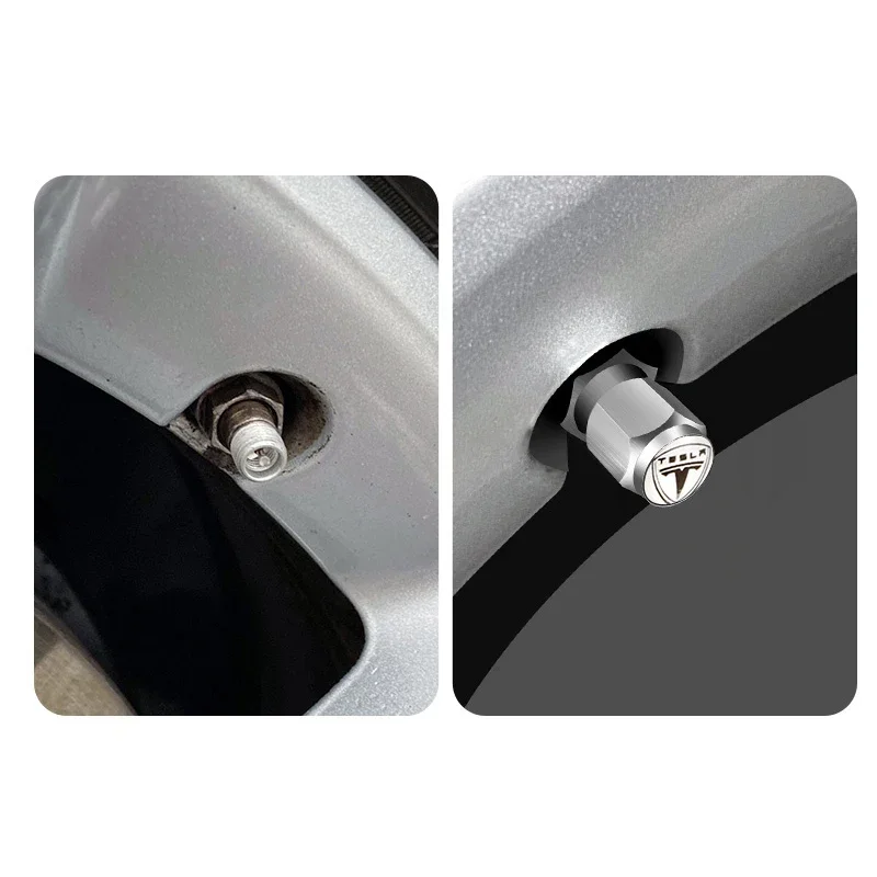4pcs Car Wheel Tire Valve Stem Caps with Wrench for Tesla Model 3 Y S X Roadster P75D P85D P90D P100D Auto Exterior Accessories
4pcs Car Wheel Tire Valve Stem Caps with Wrench for Tesla Model 3 Y S X Roadster P75D P85D P90D P100D Auto Exterior Accessories