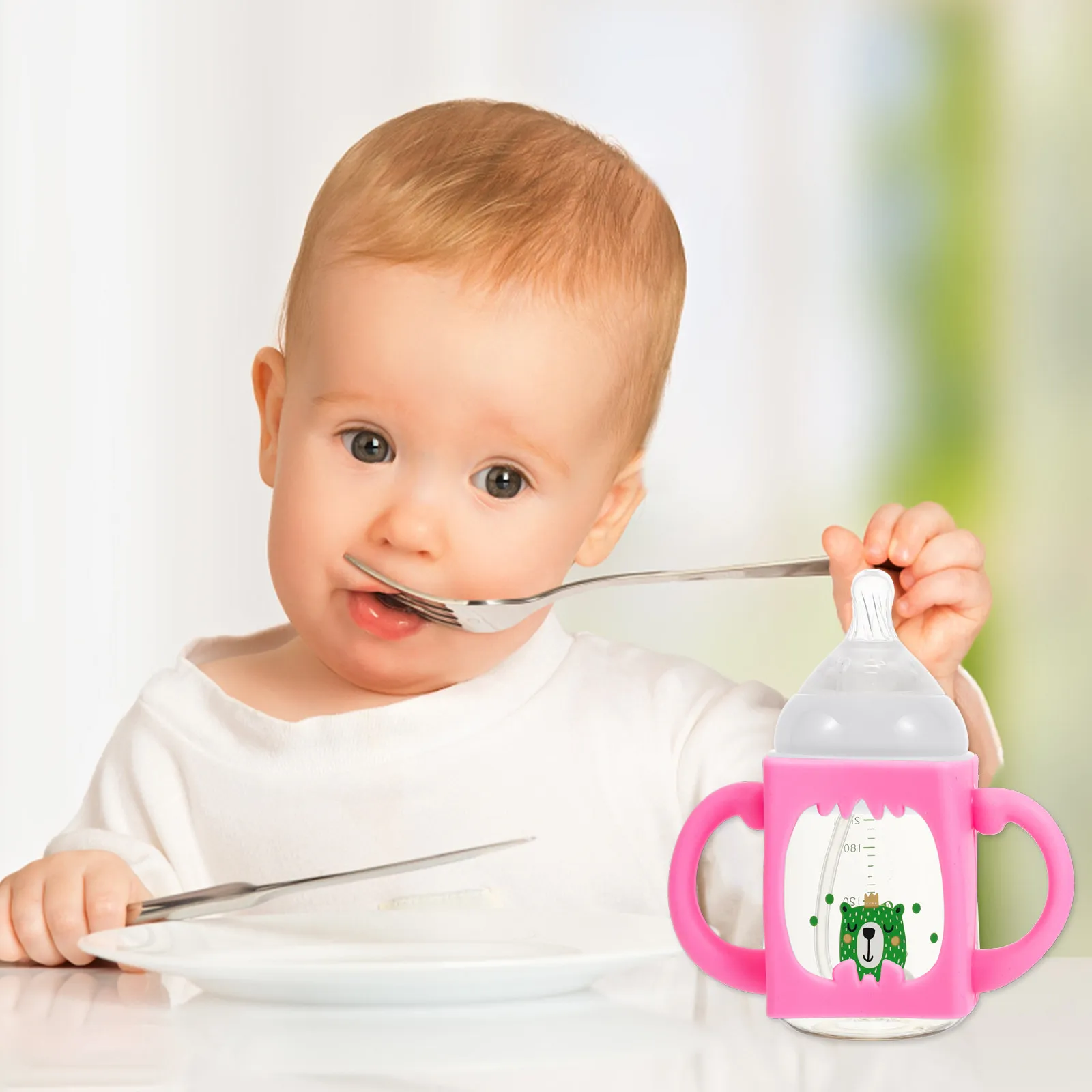 4Pcs Baby Bottle Covers Silicone Handles Heat Resistant Protective Sleeve Baby Bottle Holder for Infant Feeding Accessories
4Pcs Baby Bottle Covers Silicone Handles Heat Resistant Protective Sleeve Baby Bottle Holder for Infant Feeding Accessories