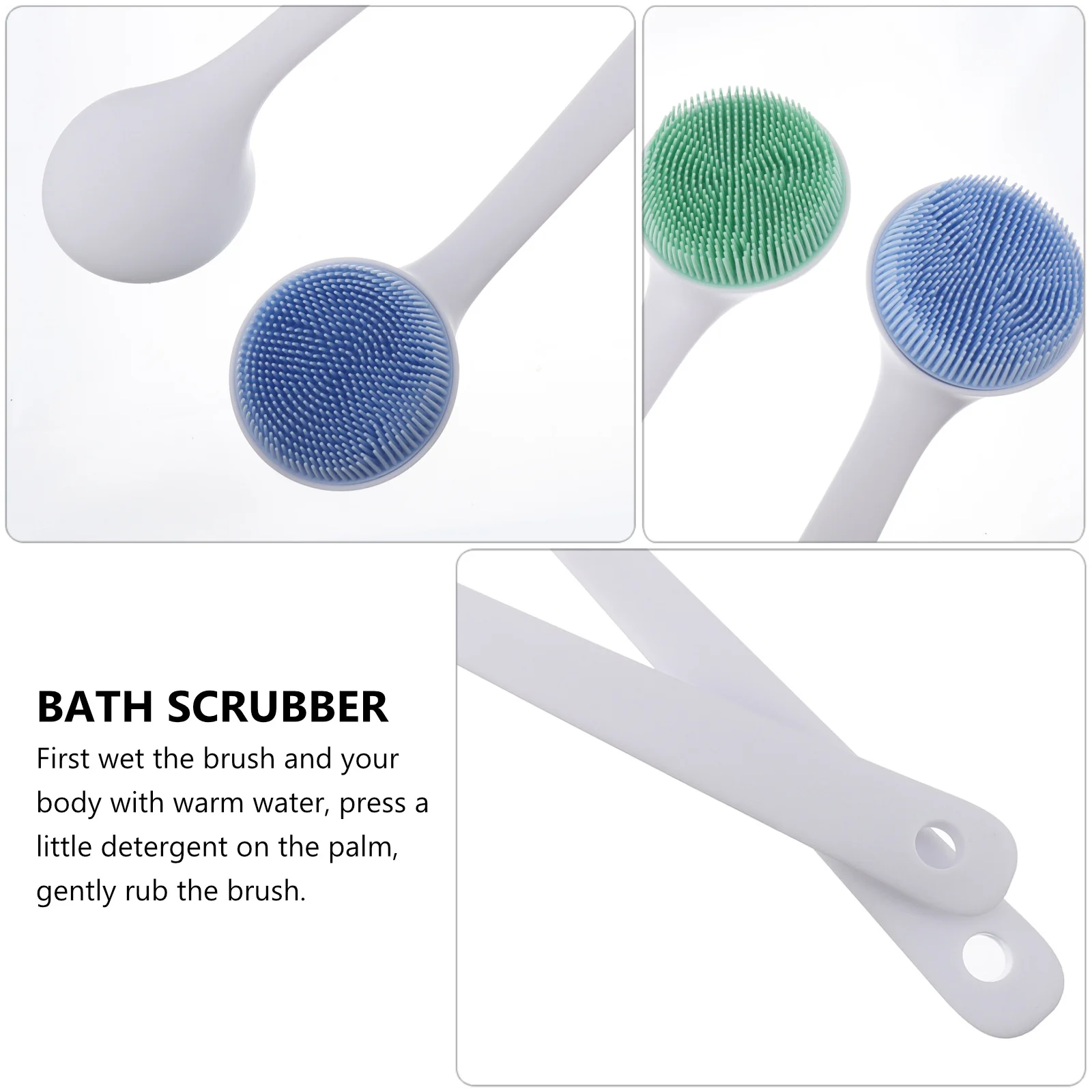 2pcs Silicone Body Brush Long Handle Bath Scrubber For Deep Cleaning Pores Exfoliation Massage Shower Bathing Tool
2pcs Silicone Body Brush Long Handle Bath Scrubber For Deep Cleaning Pores Exfoliation Massage Shower Bathing Tool