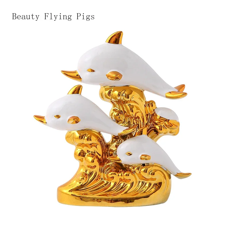 Creative cartoon ceramic dolphin tabletop small ornaments, living room wine cabinet decoration crafts Home decor accessories
Creative cartoon ceramic dolphin tabletop small ornaments, living room wine cabinet decoration crafts Home decor accessories