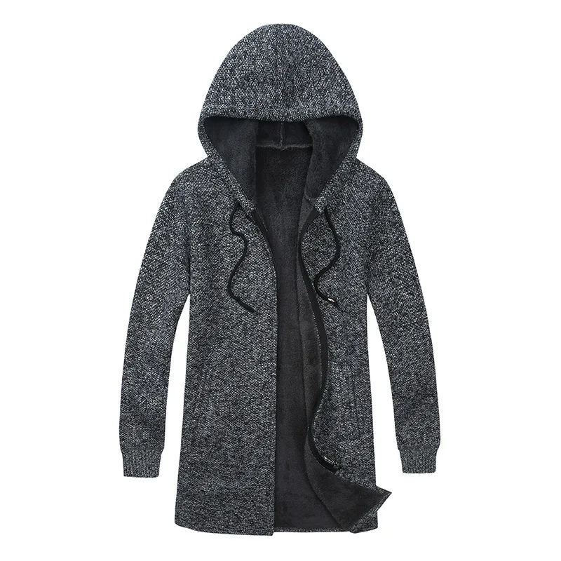 New Sweater Men Clothes Winter Fashion Thick Warm Long Cardigan Men With Hood Sweater Coat With Cotton Liner Zipper Coats
New Sweater Men Clothes Winter Fashion Thick Warm Long Cardigan Men With Hood Sweater Coat With Cotton Liner Zipper Coats