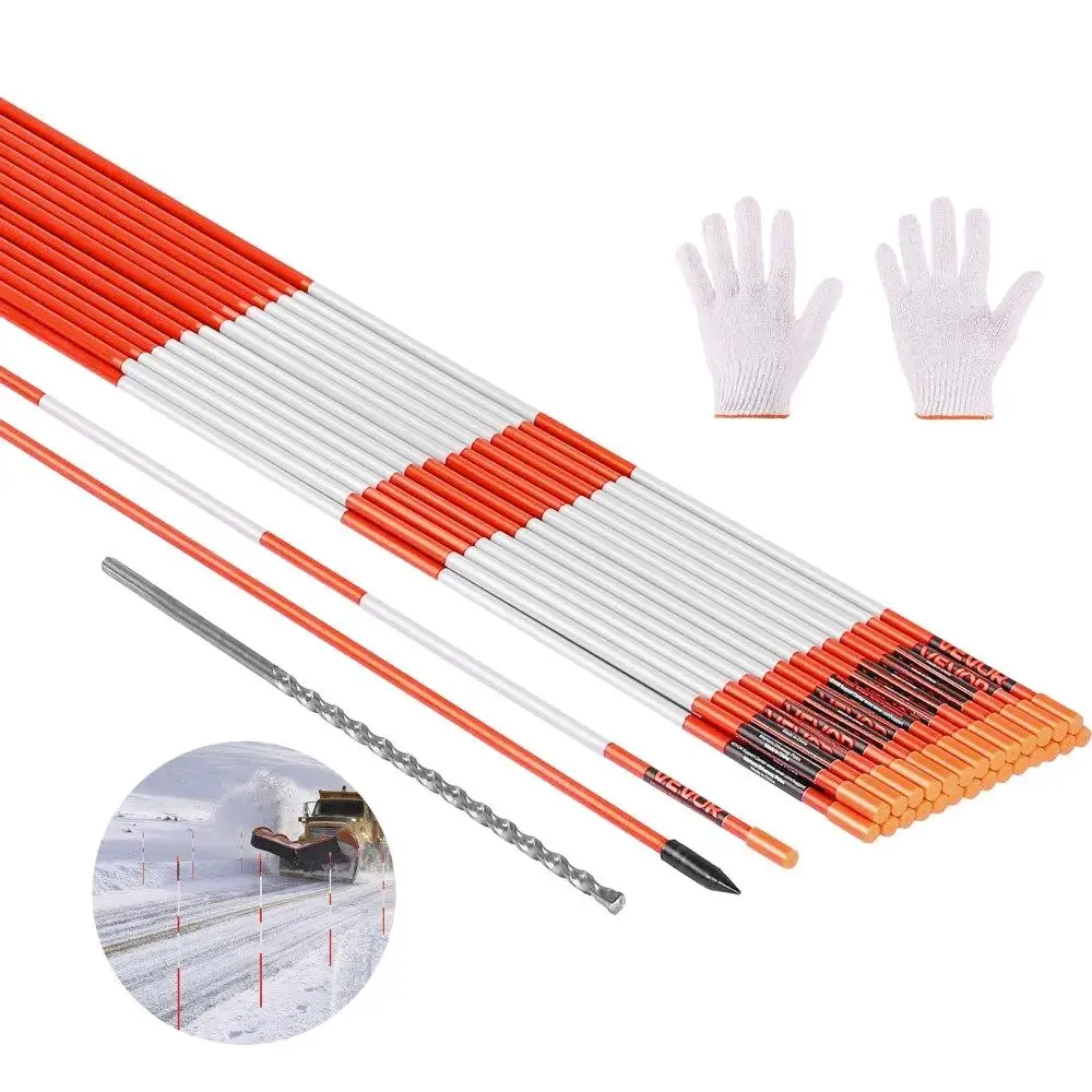 Reflective Driveway Markers Snow Stakes 48in Orange Reflectors for Outdoor Use 20Pcs Set Durable Visibility Safety Indicator
Reflective Driveway Markers Snow Stakes 48in Orange Reflectors for Outdoor Use 20Pcs Set Durable Visibility Safety Indicator