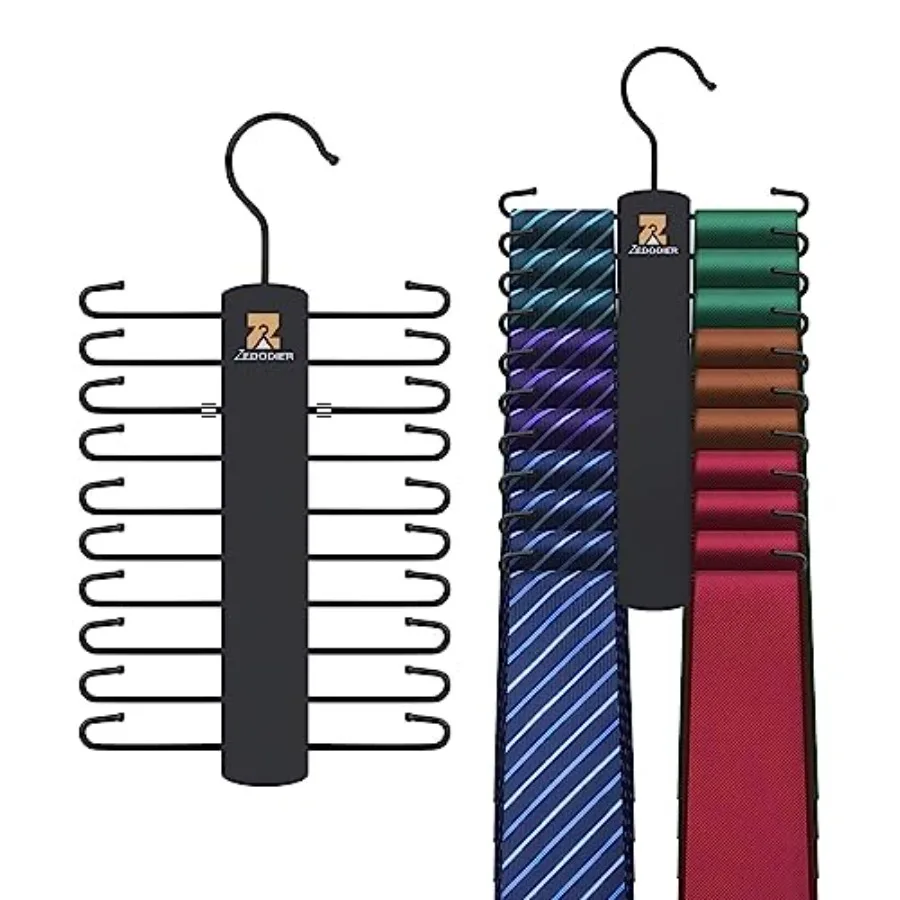 Closet space-saving wooden tie hanger with 20 hooks for men, natural wood color, large capacity for ties and belts
Closet space-saving wooden tie hanger with 20 hooks for men, natural wood color, large capacity for ties and belts
