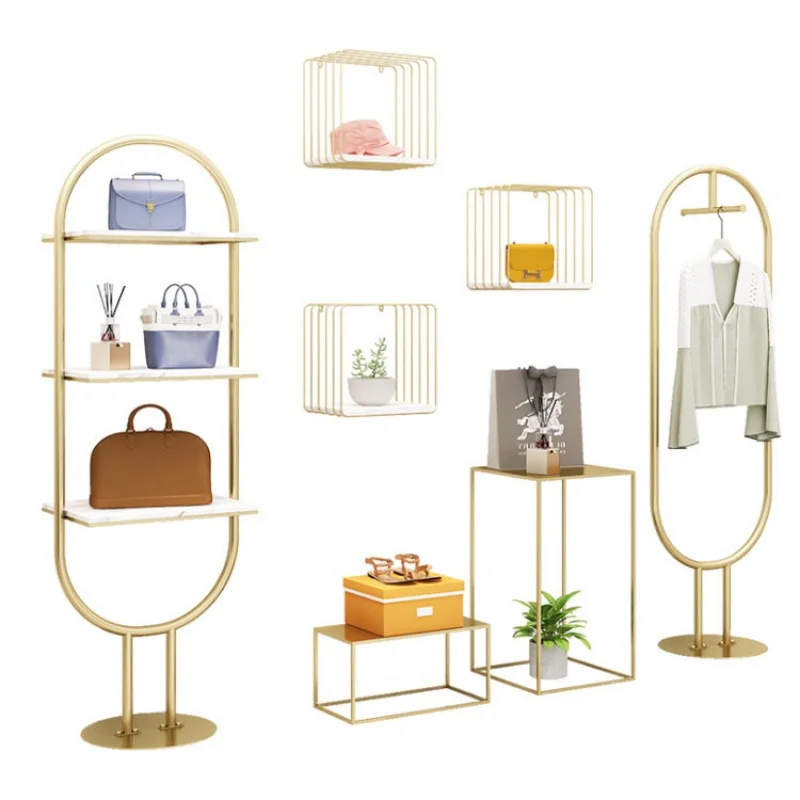 custom,Gold Showroom Display Furniture Metal Clothing Display Stand Shelf Tables and Wall Mounted Storage Holders
custom,Gold Showroom Display Furniture Metal Clothing Display Stand Shelf Tables and Wall Mounted Storage Holders