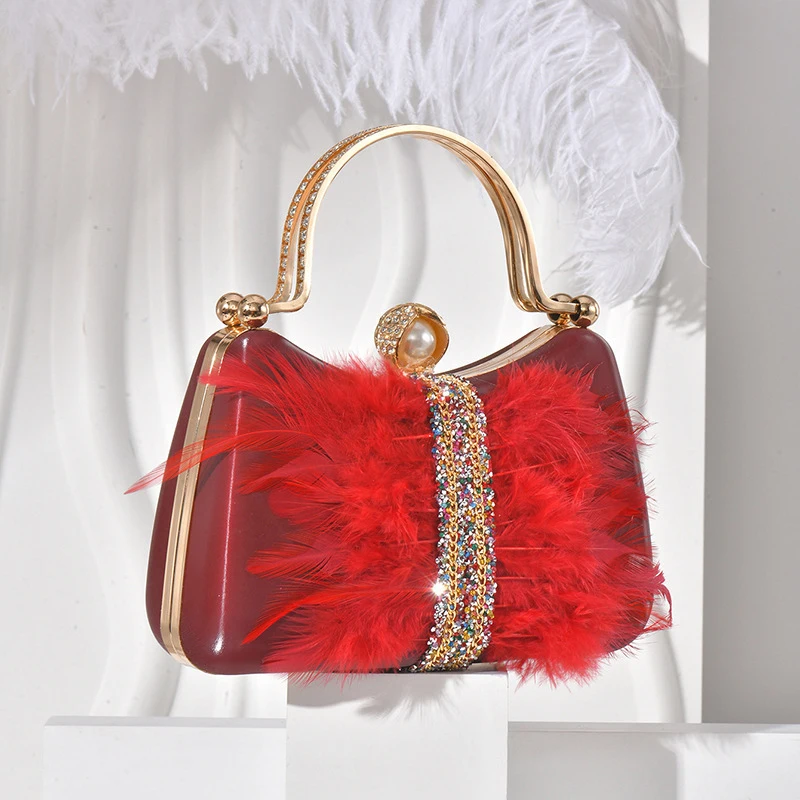 Women Luxury Diamond Small Handbag Unique Design Elegant Stylish Wedding Banquet Party Dress Clutch Bag Long Chain Handbags
Women Luxury Diamond Small Handbag Unique Design Elegant Stylish Wedding Banquet Party Dress Clutch Bag Long Chain Handbags