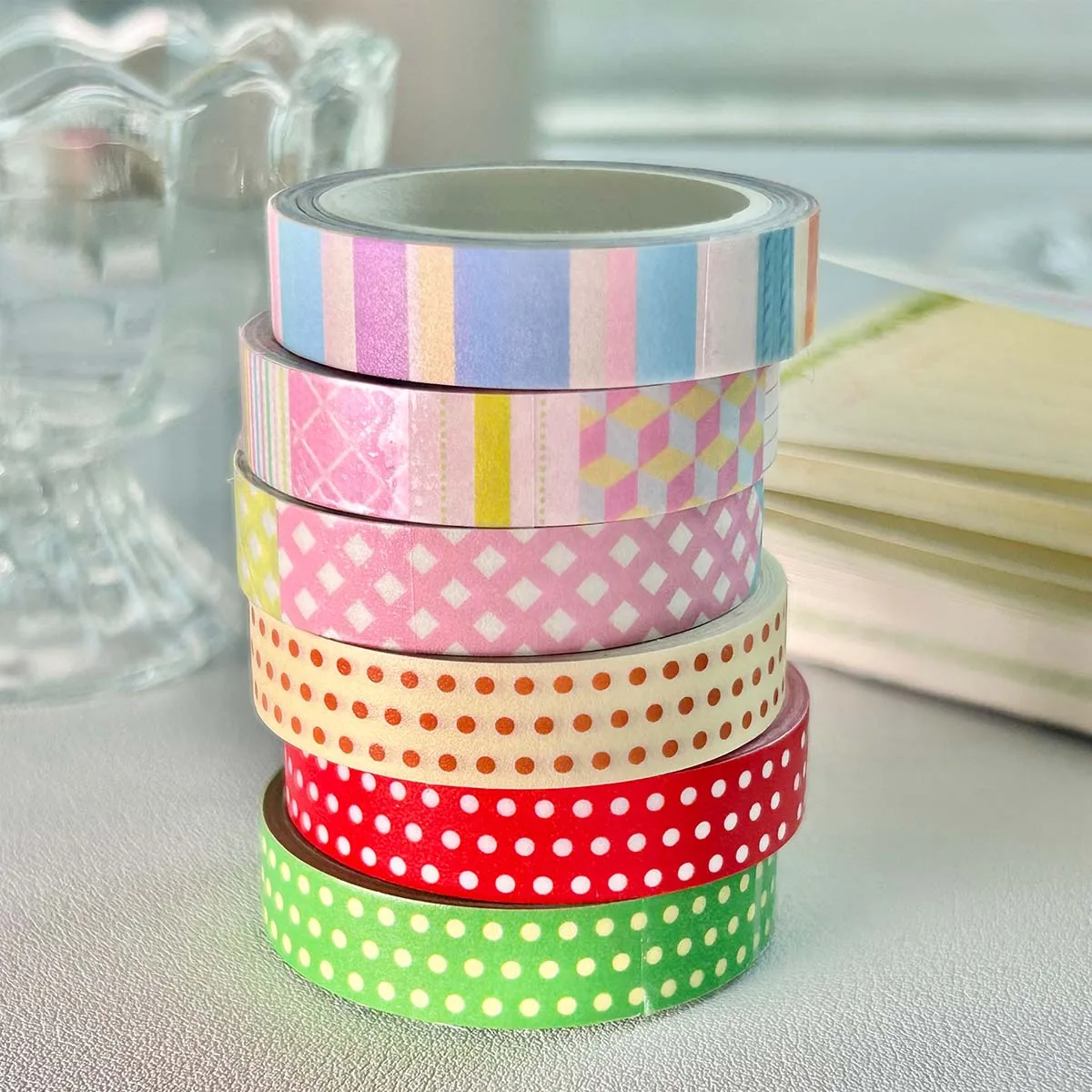 Polka Dot Washi Tape 1cm Width Edition Masking Tape for Journaling Scrapbooking Decorative Craft Supplies Deco Washi Tape
Polka Dot Washi Tape 1cm Width Edition Masking Tape for Journaling Scrapbooking Decorative Craft Supplies Deco Washi Tape