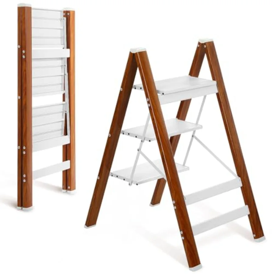 Folding Aluminium Step Ladder 3-Step Lightweight Portable Stepladder with Cushioned Handle Wide Anti-Slip Pedals for Home Kitch
Folding Aluminium Step Ladder 3-Step Lightweight Portable Stepladder with Cushioned Handle Wide Anti-Slip Pedals for Home Kitch
