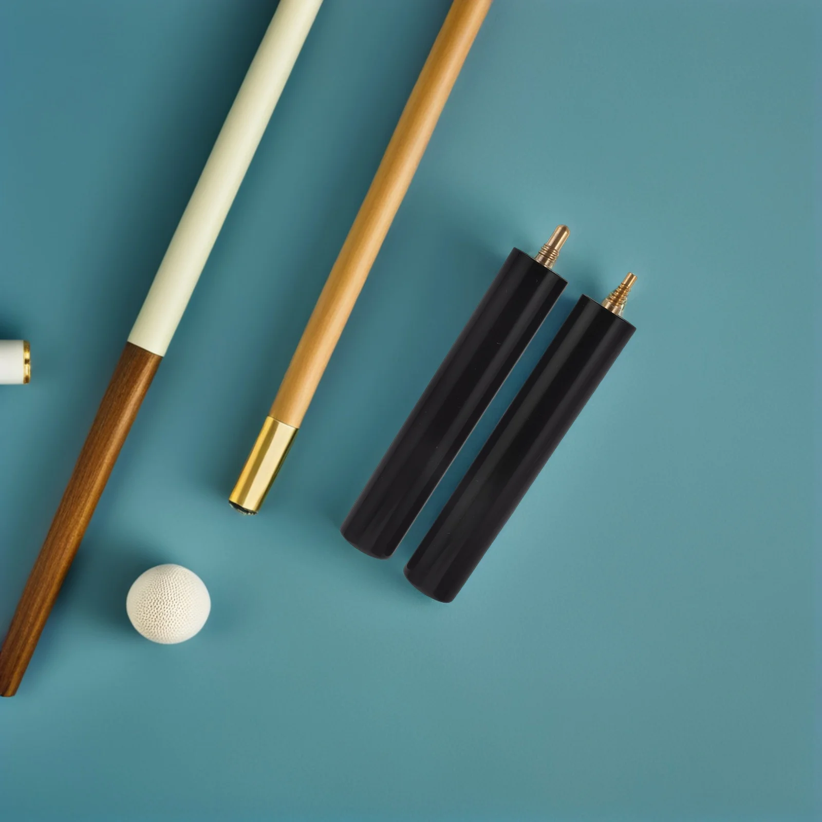 2Pcs Billiards Pool Cue Extension Comfortable Install Telescopic Snooker Cue Extender Essential Accessory