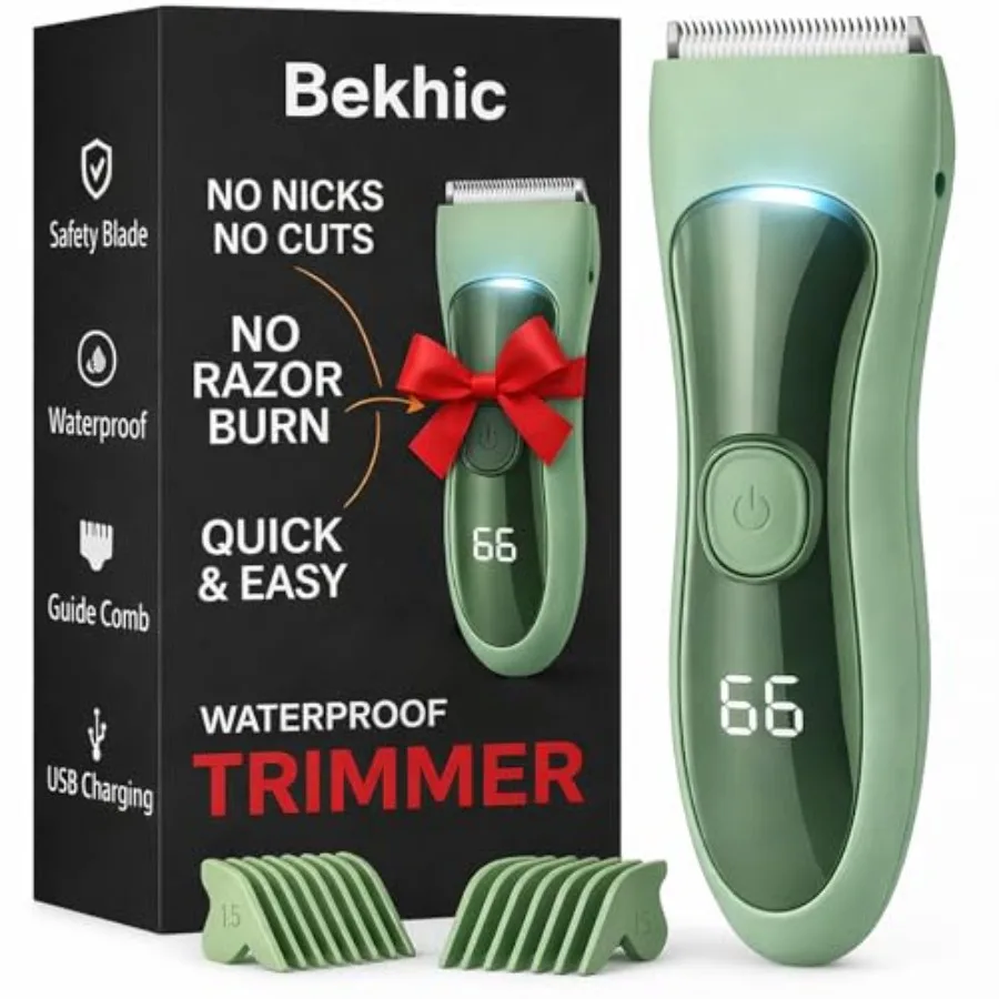 ® Bikini and Manscape Body Hair Trimmer for Men and Women Cordless Electric Groin Shaver with No-Nick Ceramic Blade IPX7 Waterp
® Bikini and Manscape Body Hair Trimmer for Men and Women Cordless Electric Groin Shaver with No-Nick Ceramic Blade IPX7 Waterp