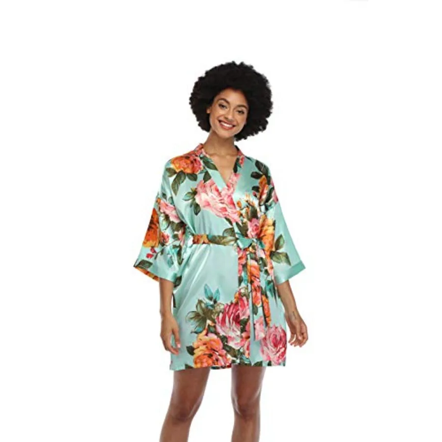 MissNina Women's Floral Satin Kimono Robes Sort Bridesmaid Robes eepwear
MissNina Women's Floral Satin Kimono Robes Sort Bridesmaid Robes eepwear