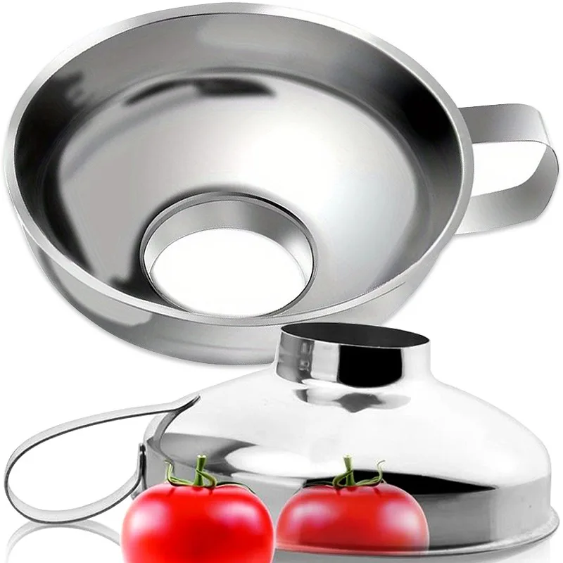 Canning Funnel Wide Regular Mouth Stainless Steel Funnel with Handle for Kitchen Filling Bottles Coffee Beans Jam Transferring
Canning Funnel Wide Regular Mouth Stainless Steel Funnel with Handle for Kitchen Filling Bottles Coffee Beans Jam Transferring