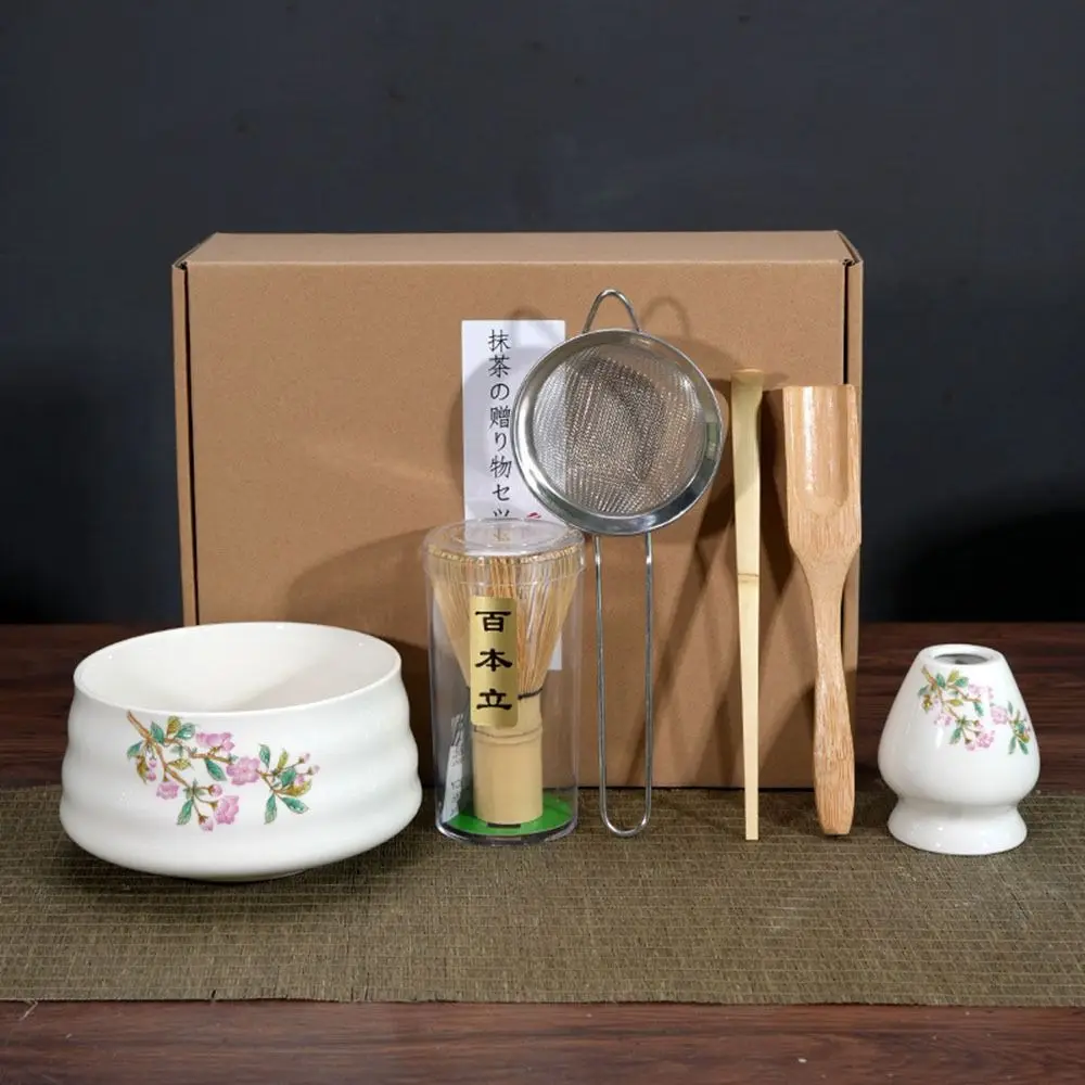 6pcs New Bamboo Ceramic Japanese Matcha Tea Set Food Grade Safe Matcha Whisk Set Reusable Green Tea Whisk Stirring
6pcs New Bamboo Ceramic Japanese Matcha Tea Set Food Grade Safe Matcha Whisk Set Reusable Green Tea Whisk Stirring