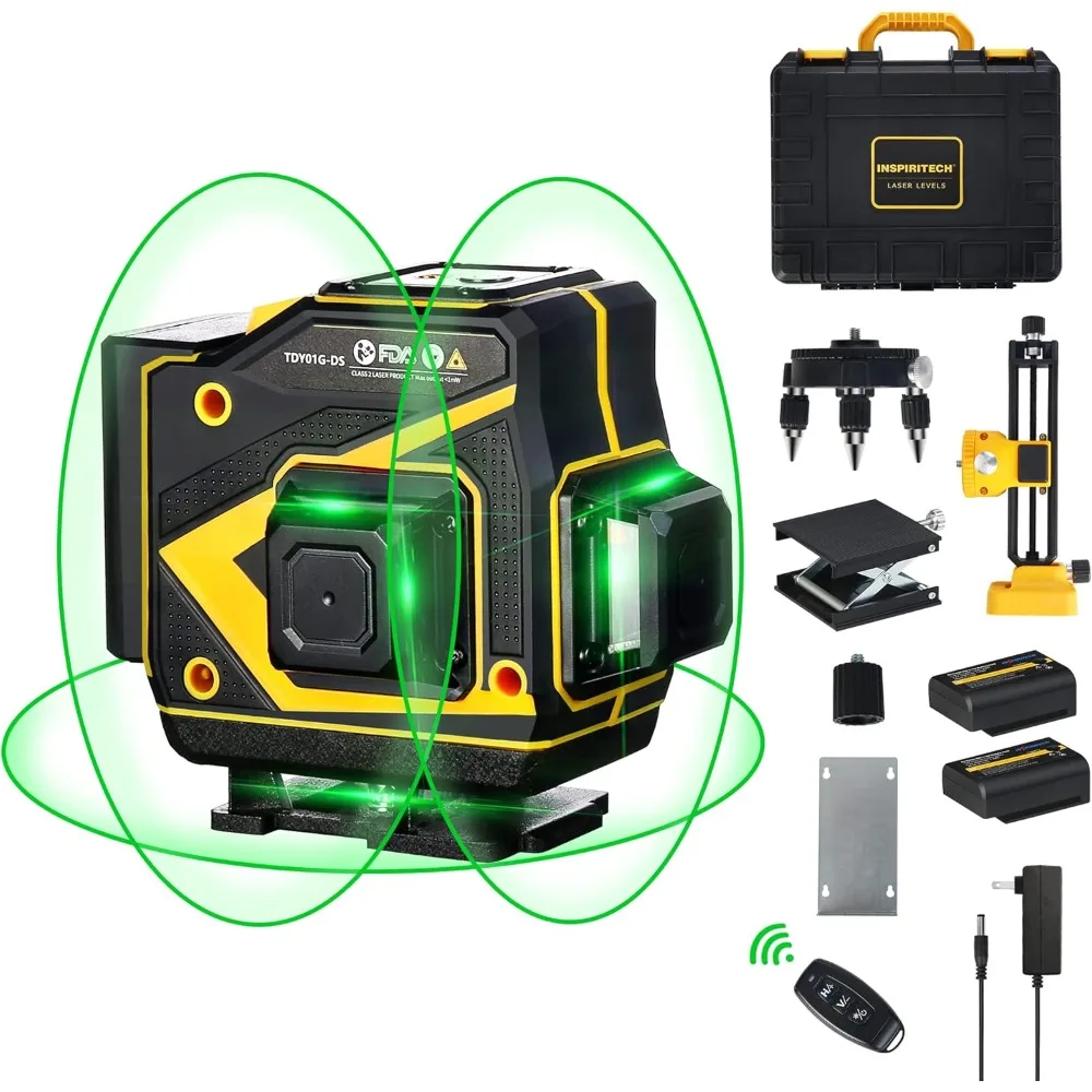 Floor Laser Level Self Leveling,3x360 Horizontal Vertical Cross Line laser, 3D Green Beam Squaring Alignment
Floor Laser Level Self Leveling,3x360 Horizontal Vertical Cross Line laser, 3D Green Beam Squaring Alignment