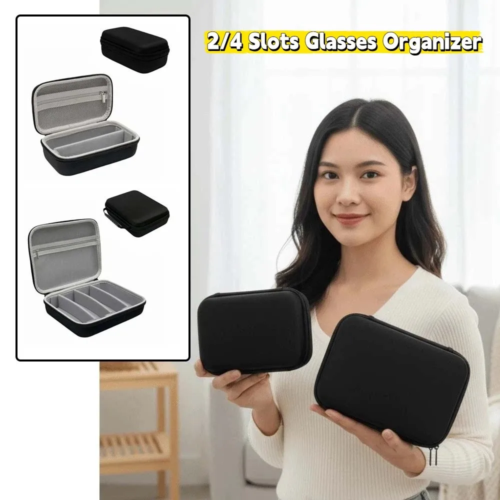 Portable 2/4 Slots Glasses Organizer Large Capacity Oxford Cloth Glasses Storage Box Anti-splash Water Dust-proof
Portable 2/4 Slots Glasses Organizer Large Capacity Oxford Cloth Glasses Storage Box Anti-splash Water Dust-proof
