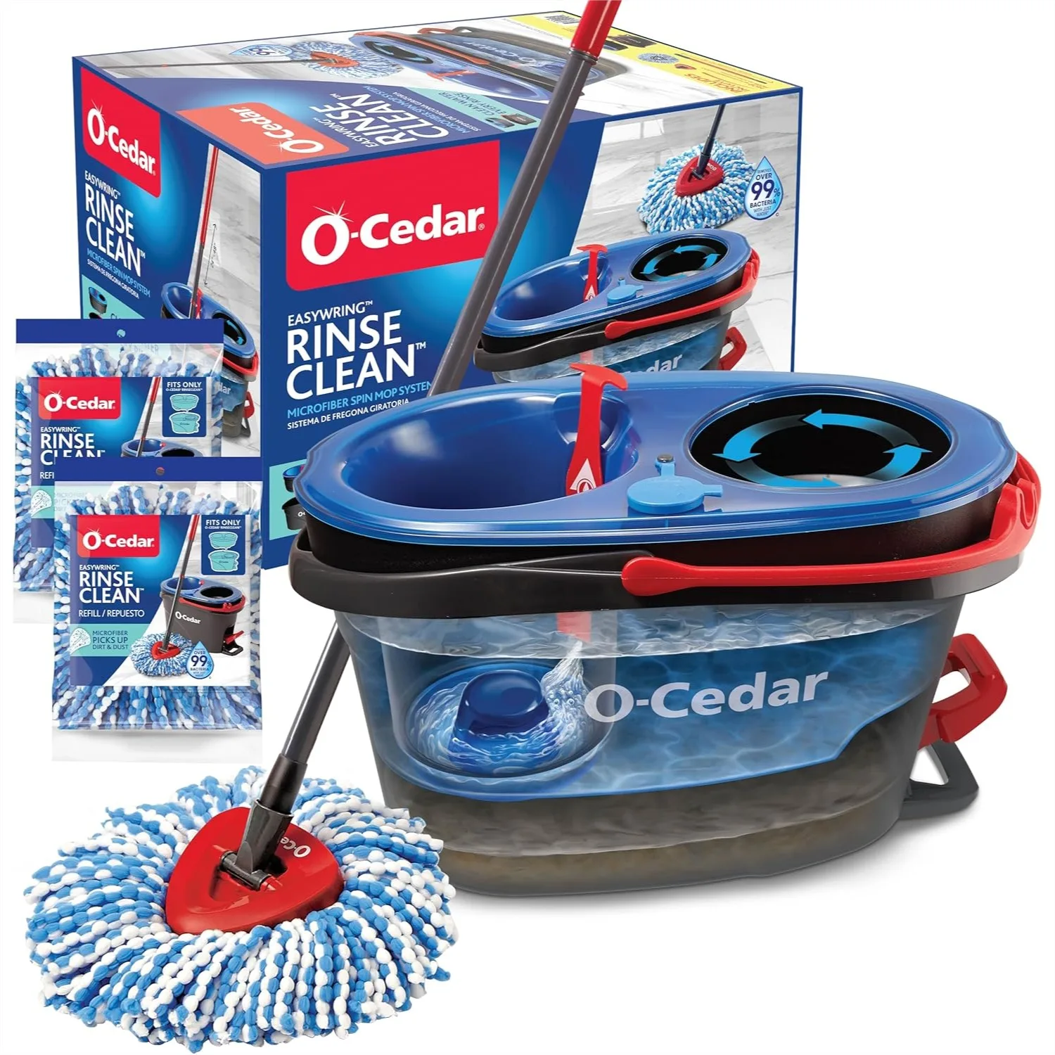 Spin Mop & Bucket System with Clean Water Technology for Hard Floors
Spin Mop & Bucket System with Clean Water Technology for Hard Floors