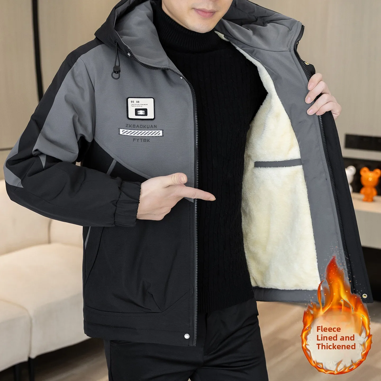 Men's Fce Lined Thiened Hooded Jaet Casual Loose Fit Polyester Fiber Long Sve Zipper Closure Youth Winter Coat
Men's Fce Lined Thiened Hooded Jaet Casual Loose Fit Polyester Fiber Long Sve Zipper Closure Youth Winter Coat