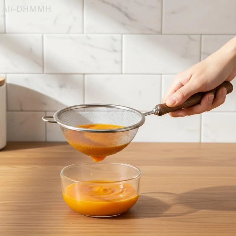 ZLinKJ Fine Filter Strainer 304 Stainless Steel Wooden Handle Complementary Food Soybean Milk Filter Residue Spoon
ZLinKJ Fine Filter Strainer 304 Stainless Steel Wooden Handle Complementary Food Soybean Milk Filter Residue Spoon