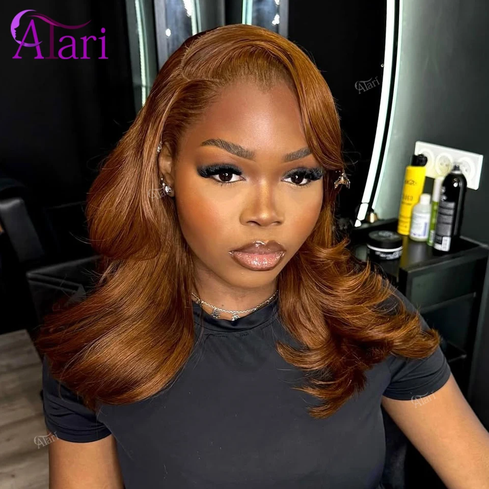 Short Bob 200% Density Ginger Brown Color 13x4 Lace Frontal Human Hair Wigs Pre Plucked Lace Front Bob Body Wave Wigs for Women
Short Bob 200% Density Ginger Brown Color 13x4 Lace Frontal Human Hair Wigs Pre Plucked Lace Front Bob Body Wave Wigs for Women