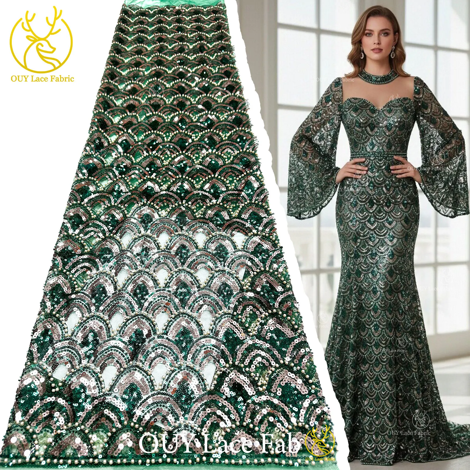 Emerald Luxury African Groom Beaded Lace Fabric 2026 Exclusive Nigerian French Sequin Tulle Lace Fabric Bridal Party Dresses
Emerald Luxury African Groom Beaded Lace Fabric 2026 Exclusive Nigerian French Sequin Tulle Lace Fabric Bridal Party Dresses