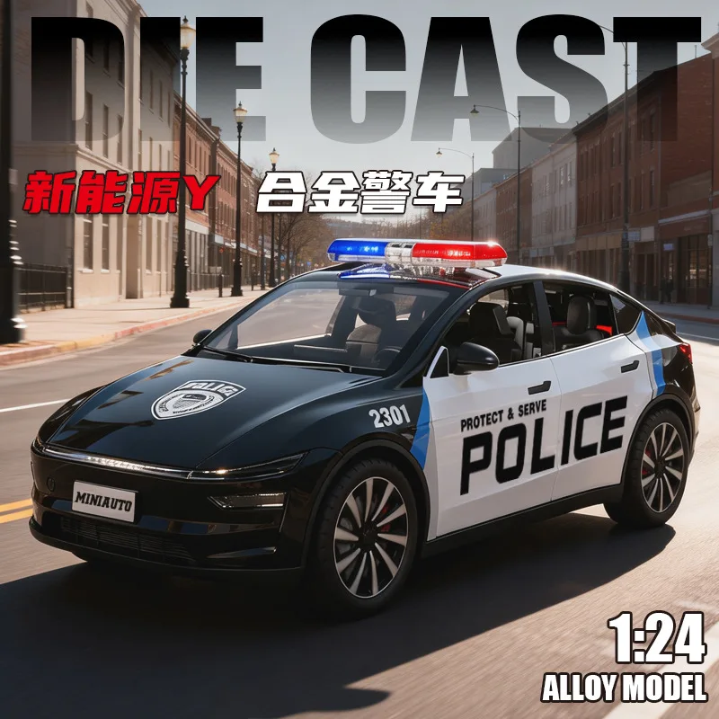 1:24 Scale Alloy Model Y Police Vehicle Classic Police Styling Built In Pull Back And Sound Light Vivid Model Fun Play Toy
1:24 Scale Alloy Model Y Police Vehicle Classic Police Styling Built In Pull Back And Sound Light Vivid Model Fun Play Toy