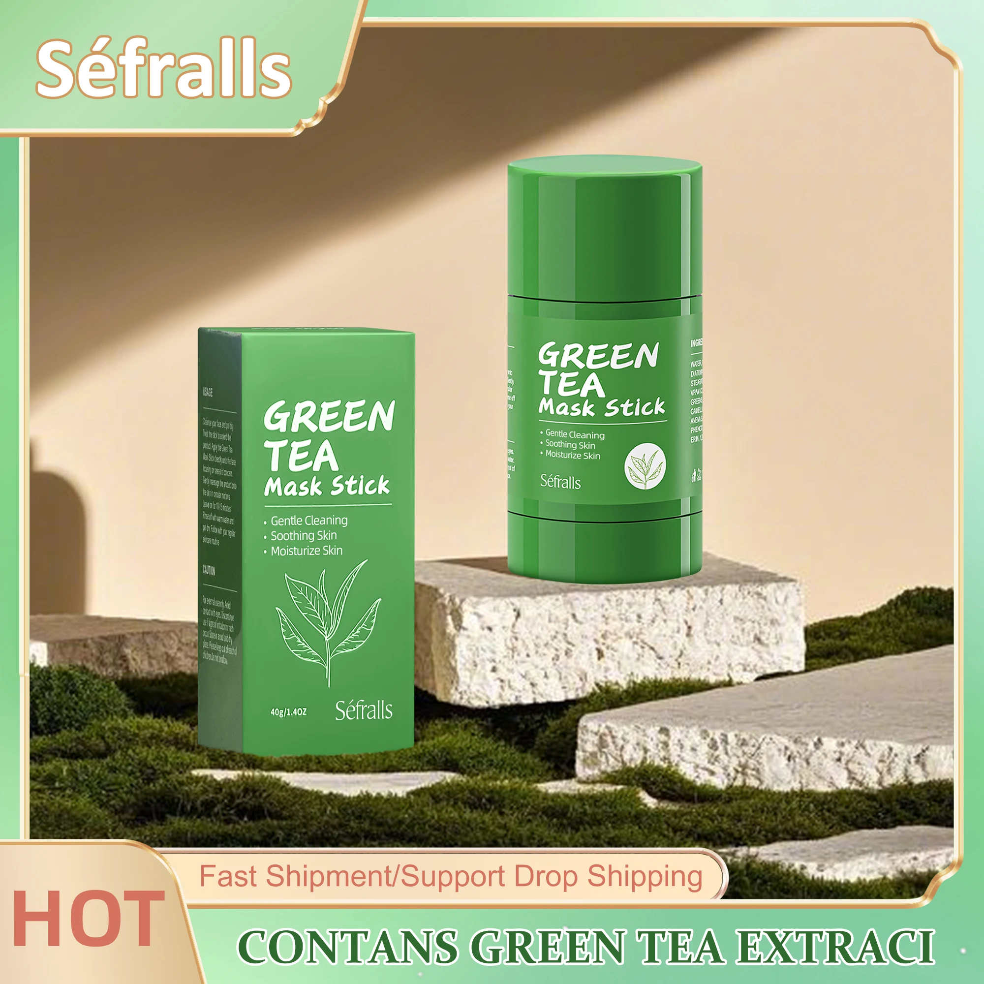 Customizeable Green Tea Mud Mask Stick 40g Deep cleaning Oil control Moisturizing and Easy use Facial Mask
Customizeable Green Tea Mud Mask Stick 40g Deep cleaning Oil control Moisturizing and Easy use Facial Mask
