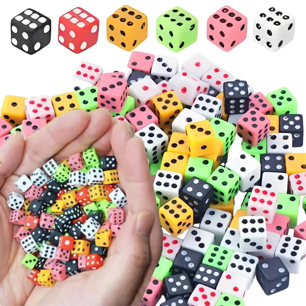 120/300pcs 8mm Plastic Mixing Color Dice Six Sided Square Dice Set Tabletop Board Game Accessories YMY
120/300pcs 8mm Plastic Mixing Color Dice Six Sided Square Dice Set Tabletop Board Game Accessories YMY