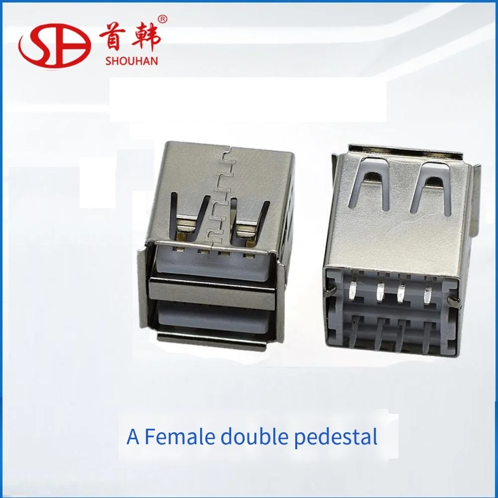 Connector A Female dual layer USB socket 180 degree straight pin plug 14.2 Length AF Vertical dual layer usb Mother goddess
Connector A Female dual layer USB socket 180 degree straight pin plug 14.2 Length AF Vertical dual layer usb Mother goddess