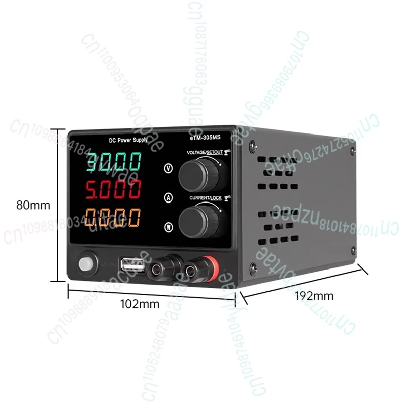 Mini 30V5A Mobile Phone Computer Repair ETM-305MS Adjustable DC Voltage-Regulated Power Supply
Mini 30V5A Mobile Phone Computer Repair ETM-305MS Adjustable DC Voltage-Regulated Power Supply