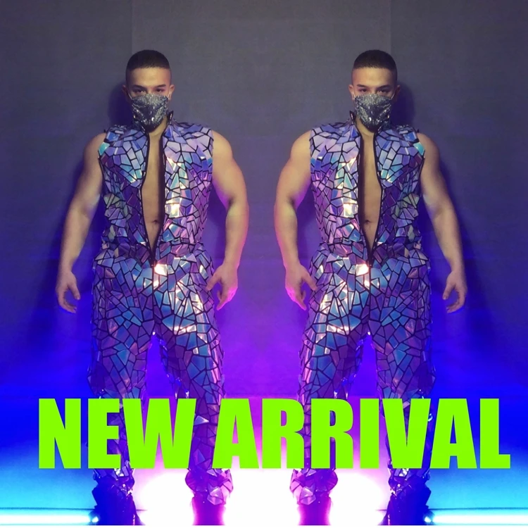 Phantom Blue Mirror Face Laser Dance Theme Party Men's and Women's Nightclub Bar Lens One Piece Workwear Performance Clothing
Phantom Blue Mirror Face Laser Dance Theme Party Men's and Women's Nightclub Bar Lens One Piece Workwear Performance Clothing