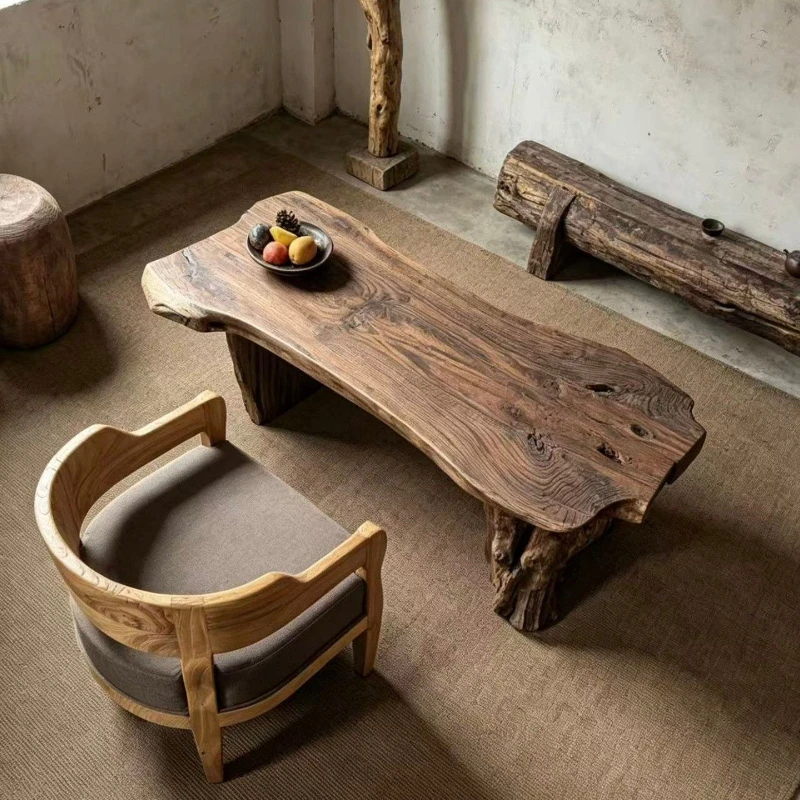 Wabi-sabi natural solid wood retro coffee table creative log tea table living room home designer minimalist coffee table
Wabi-sabi natural solid wood retro coffee table creative log tea table living room home designer minimalist coffee table