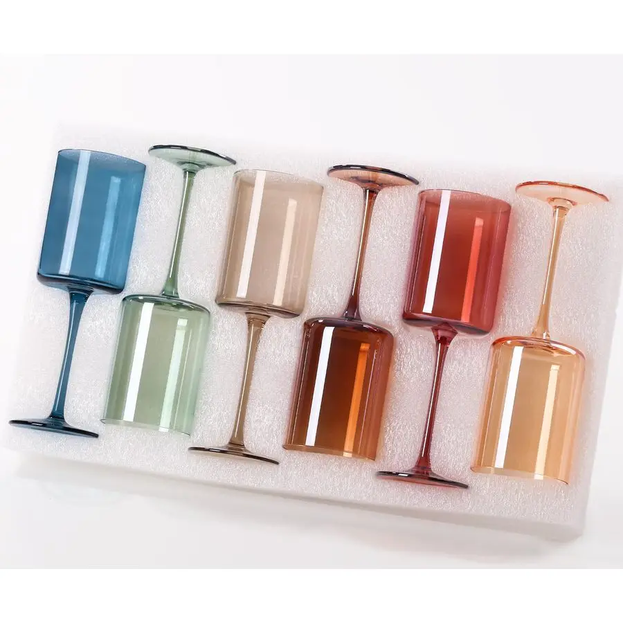 Square Wine Glasses Set of 6, 14ozHand Blown Colorful Crystal Wine Glasses with Stem Unique Muticolor Glasses Gifts for Birthday
Square Wine Glasses Set of 6, 14ozHand Blown Colorful Crystal Wine Glasses with Stem Unique Muticolor Glasses Gifts for Birthday