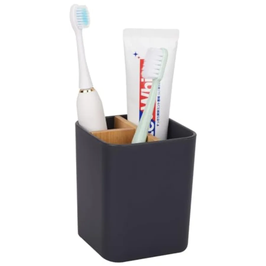 Bamboo Toothbrush Holder for Bathrooms, Toothbrush and Toothpaste Holder Bathroom Counter Organizer for Electric Toothbrushes,
Bamboo Toothbrush Holder for Bathrooms, Toothbrush and Toothpaste Holder Bathroom Counter Organizer for Electric Toothbrushes,