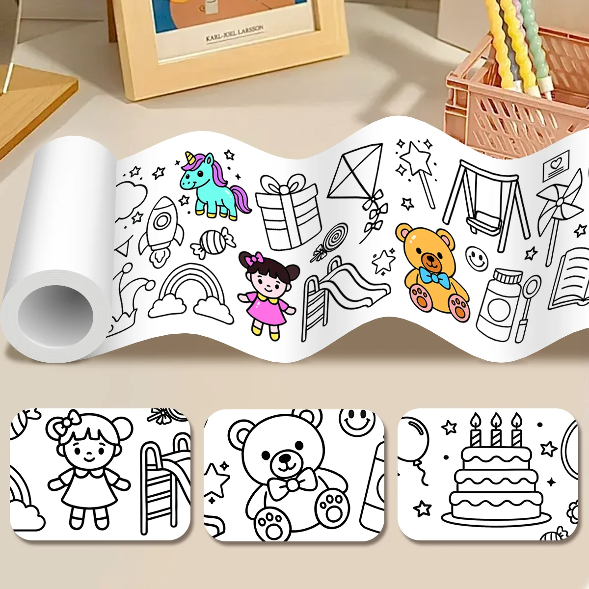 Children Cartoon Drawing Roll Graffiti Scroll Color Filling Paper Coloring Paper Roll For Kids DIY Painting Early Stationery Toy
Children Cartoon Drawing Roll Graffiti Scroll Color Filling Paper Coloring Paper Roll For Kids DIY Painting Early Stationery Toy